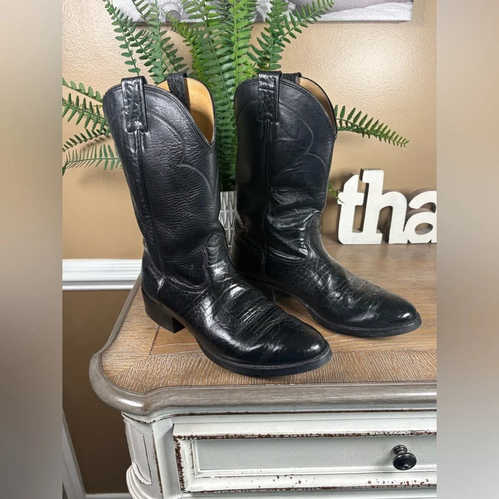 NOCONA Men’s Classic Black Leather Western Boots Size‎ 9.5